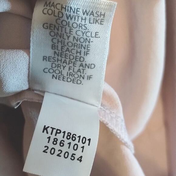 J. Jill Wearever Rosewater Mix Media Tunic 3/4 Sleeve Flowy Soft Pink  Blouse S - Picture 9 of 12